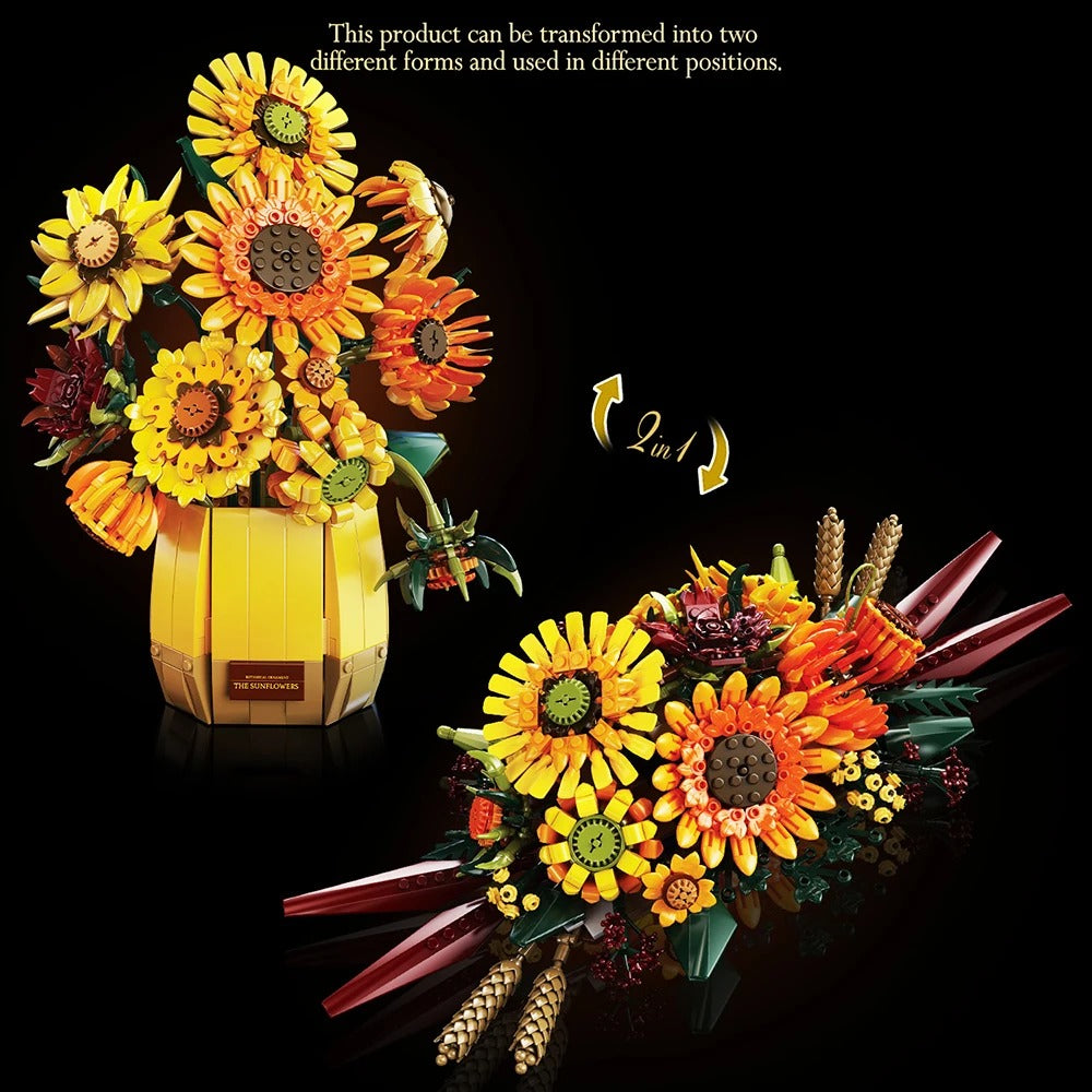 Buildable Sunflower Dual-Design Model Kit (1328 pcs)