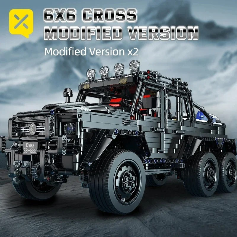 1:8 Scale Buildable Mercedes AMG G63 6x6 Off-Road Pickup Model Kit (3224 pcs)