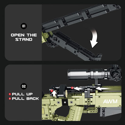 Buildable AWM Sniper Rifle Display Model Kit (1245 pcs)