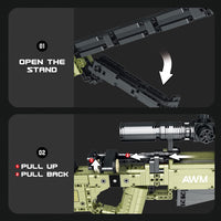 Buildable AWM Sniper Rifle Display Model Kit (1245 pcs)