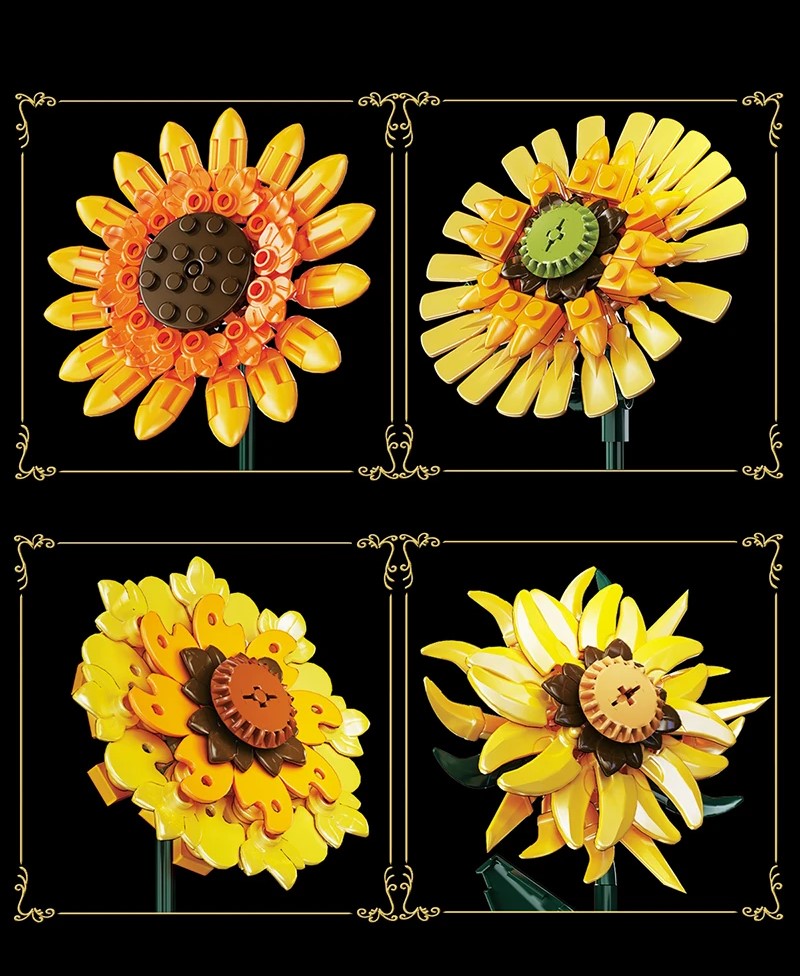 Buildable Sunflower Dual-Design Model Kit (1328 pcs)