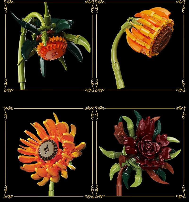 Buildable Sunflower Dual-Design Model Kit (1328 pcs)