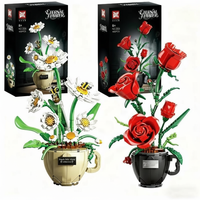 Buildable Rose Pot Plant Model (450 pcs)