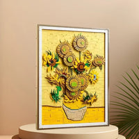 Buildable Van Gogh Sunflowers 3D Wall Art (2615 pcs)