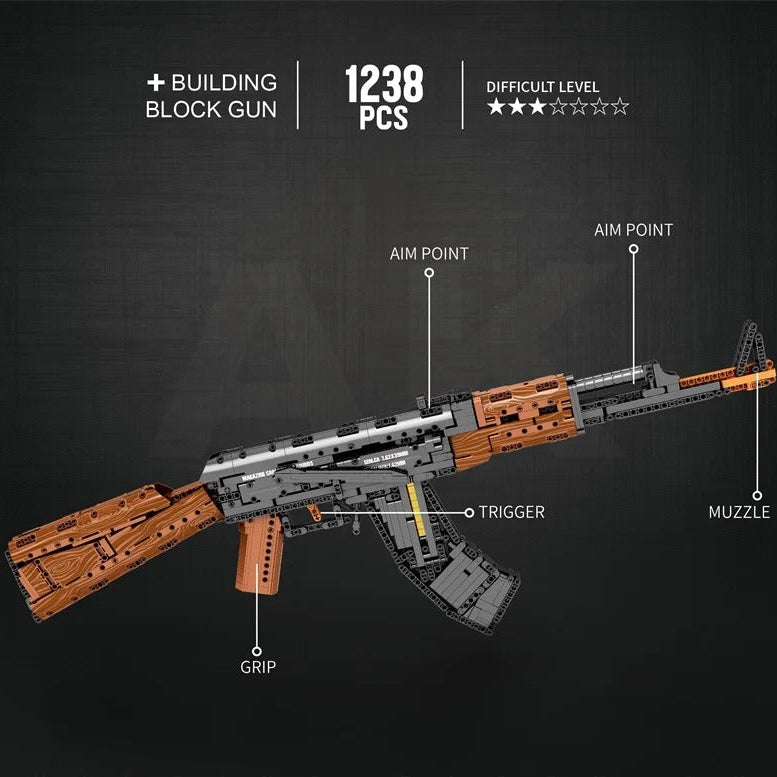 Buildable AK47 Display Model Kit (1238 pcs)