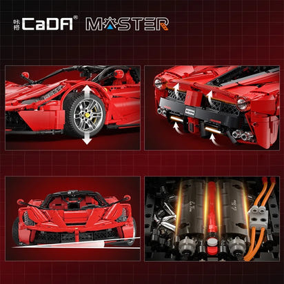 1:8 Scale Buildable LaFerrari Hypercar Display Model Kit (4739 pcs)