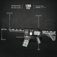 Buildable M416 Assault Rifle Display Model Kit (1188 pcs)