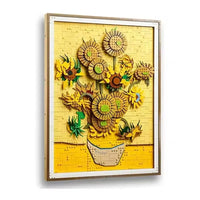 Buildable Van Gogh Sunflowers 3D Wall Art (2615 pcs)