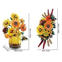 Buildable Sunflower Dual-Design Model Kit (1328 pcs)
