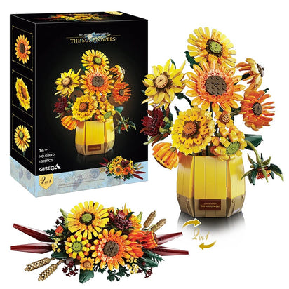Buildable Sunflower Dual-Design Model Kit (1328 pcs)