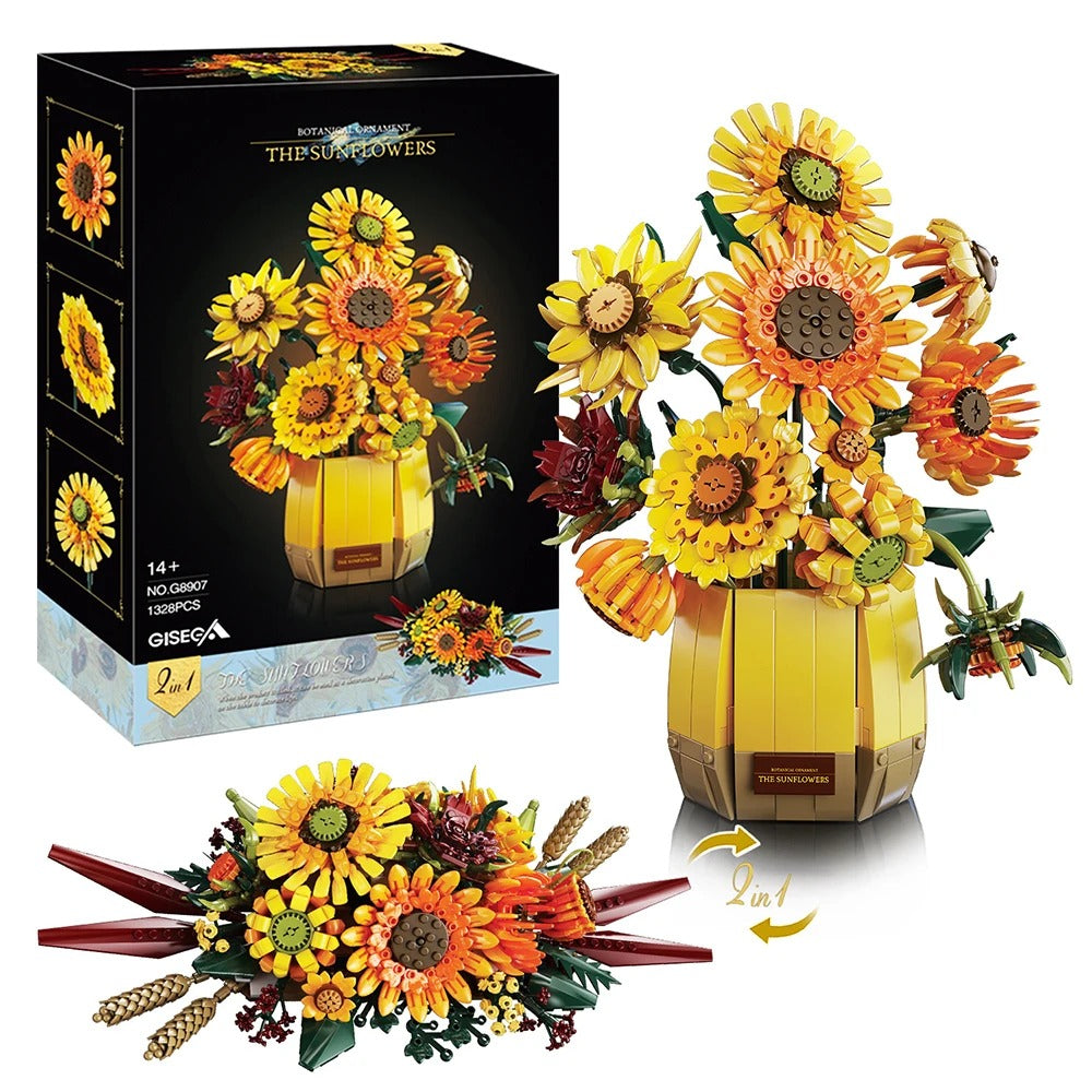 Buildable Sunflower Dual-Design Model Kit (1328 pcs)