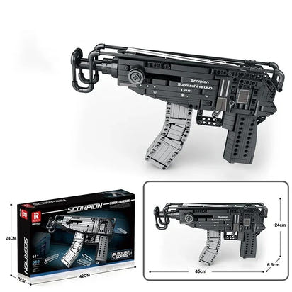 Buildable Scorpion Submachine Gun Display Model Kit (566 pcs)